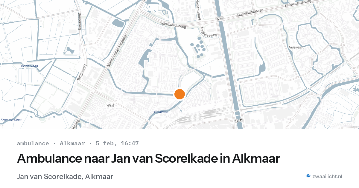 Ambulance naar Jan van Scorelkade in Alkmaar — 5 feb 2026