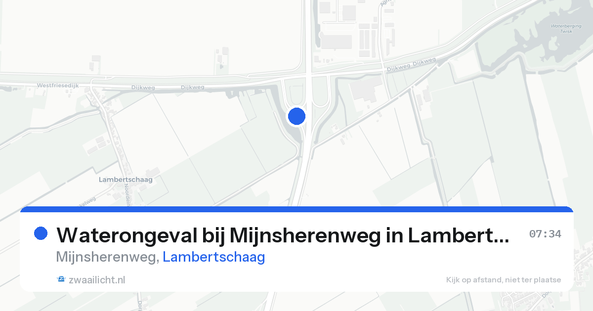 Waterongeval bij Mijnsherenweg in Lambertschaag — 16 aug 2026