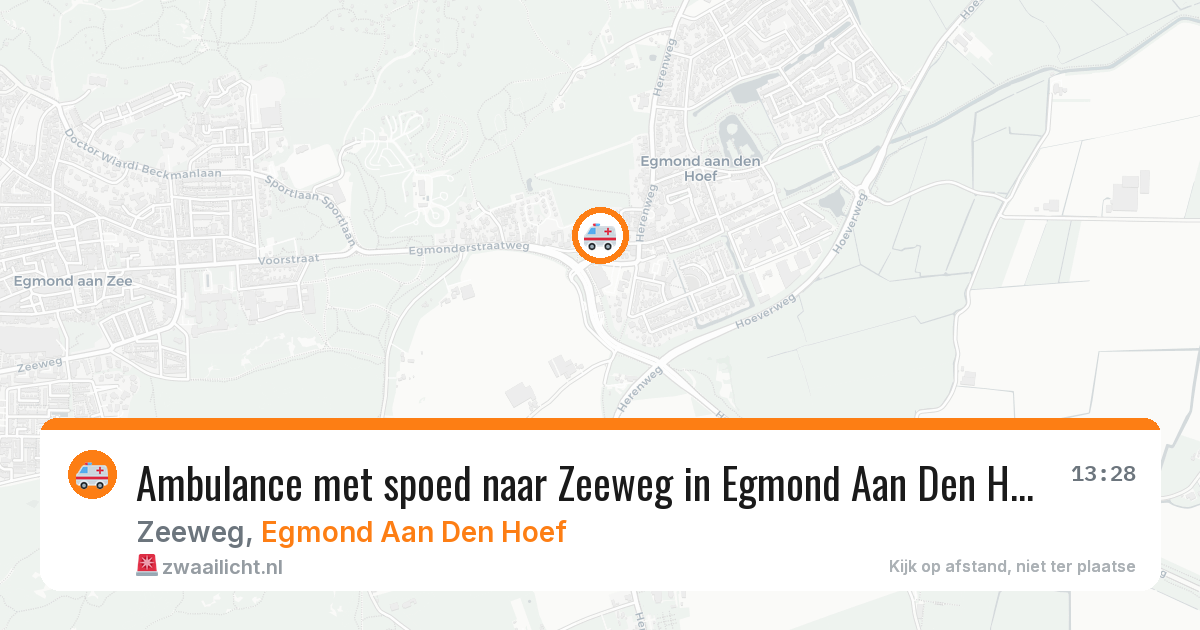 Ambulance met spoed naar Zeeweg in Egmond Aan Den Hoef — 25 jul 2026
