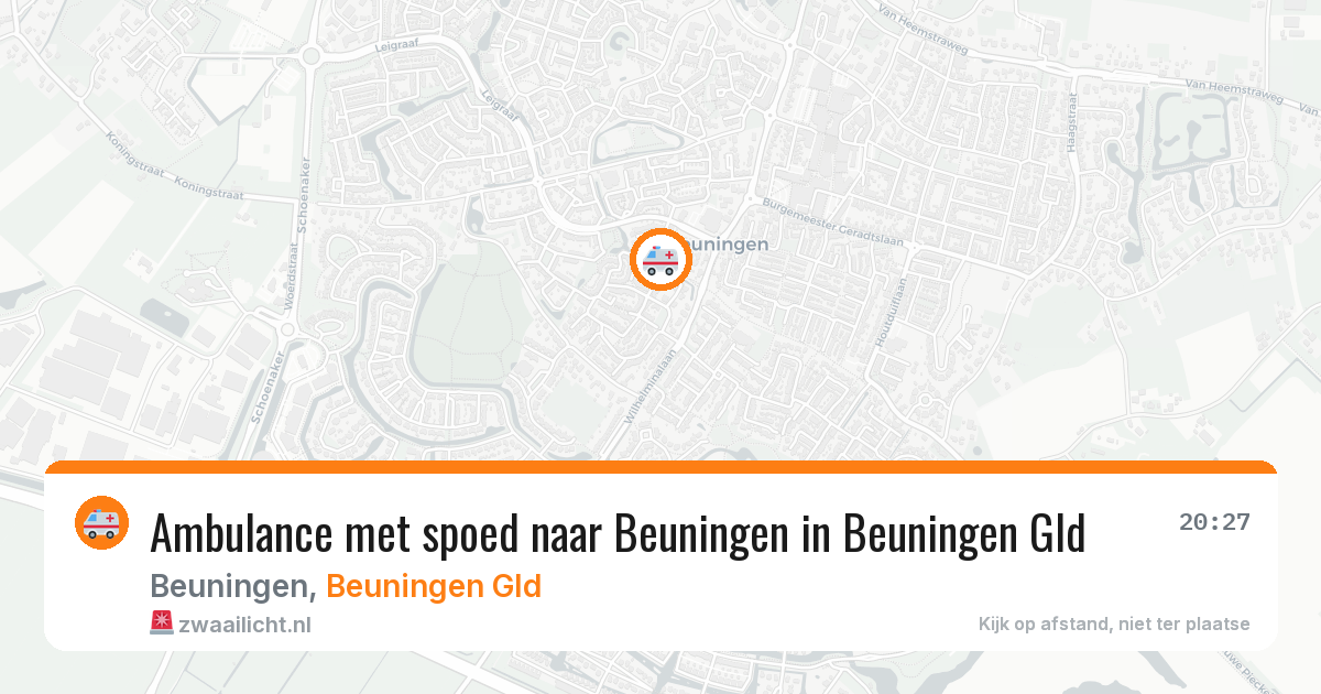 Ambulance met spoed naar Beuningen in Beuningen Gld — 12 aug 2026