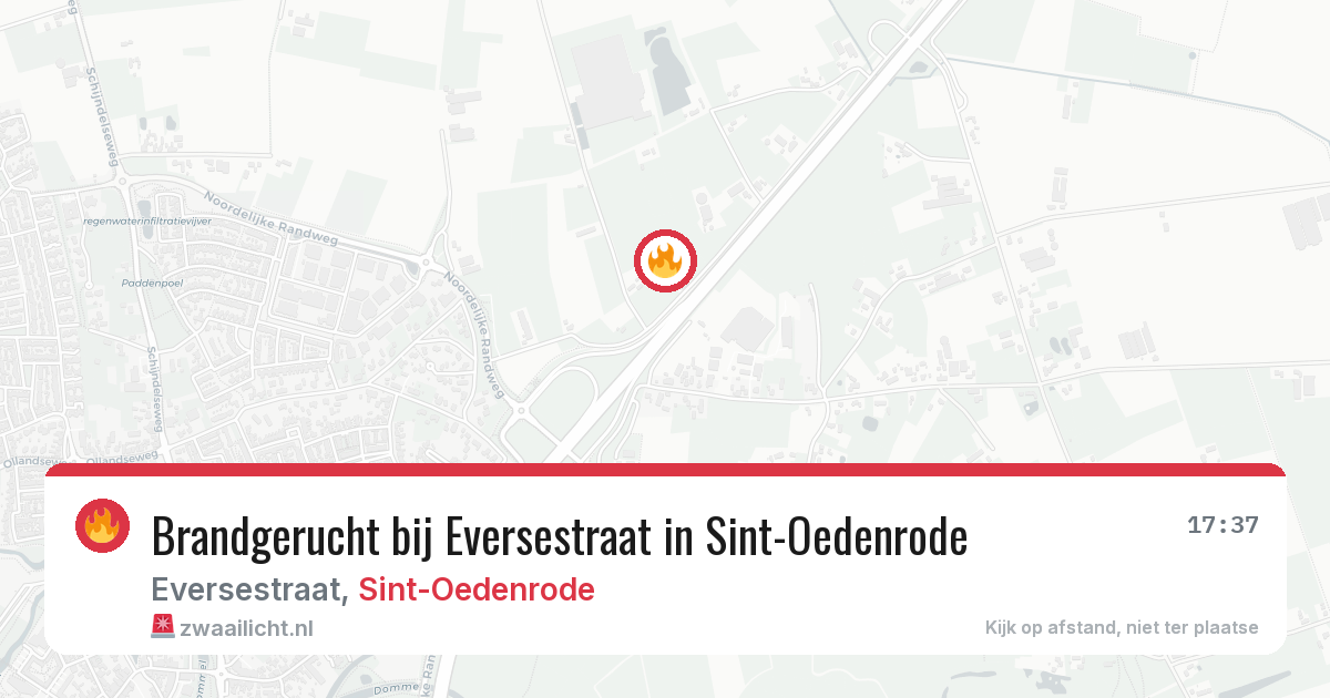 Brandgerucht bij Eversestraat in Sint-Oedenrode — 14 mrt 2026