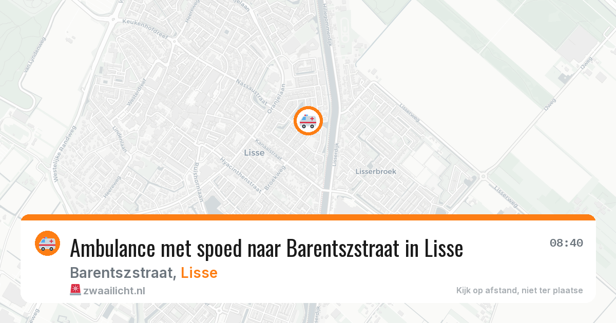 Ambulance met spoed naar Barentszstraat in Lisse — 1 jun 2026