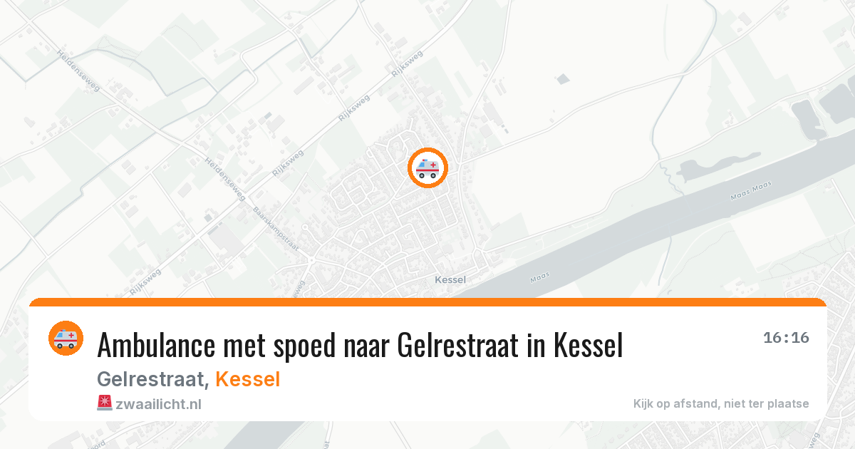 Ambulance met spoed naar Gelrestraat in Kessel — 17 jun 2026