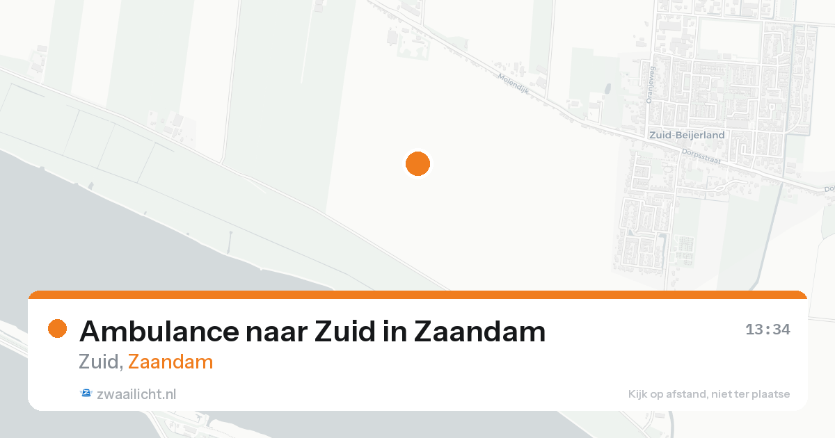 Ambulance naar Zuid in Zaandam — 18 aug 2026