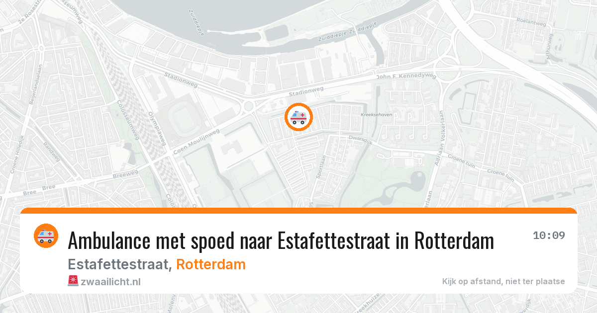Ambulance met spoed naar Estafettestraat in Rotterdam — 2 jun 2026