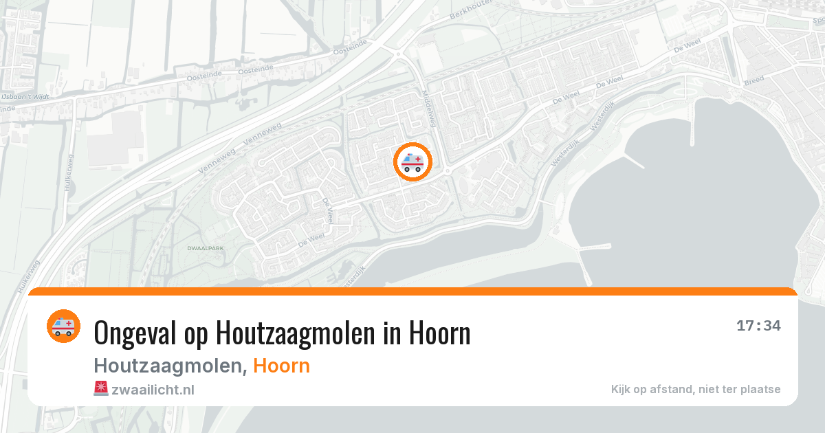 Ongeval op Houtzaagmolen in Hoorn — 13 apr 2026