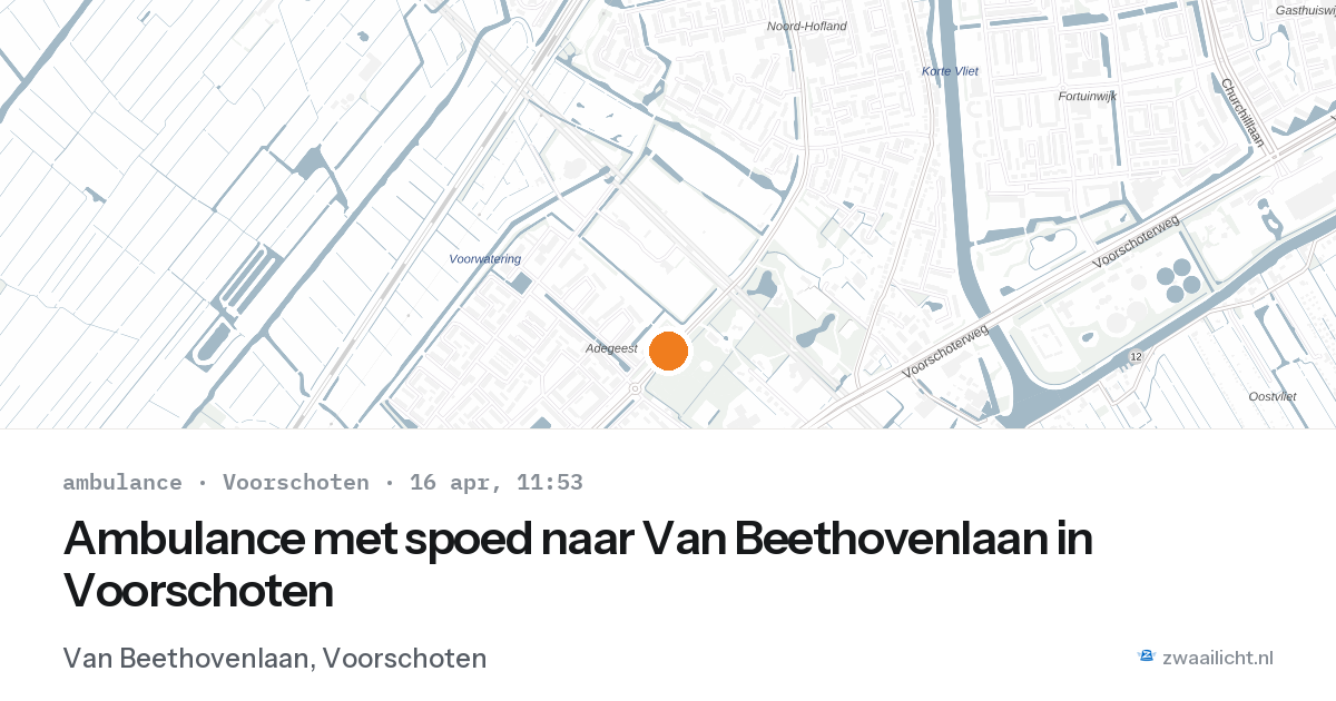 Ambulance met spoed naar Van Beethovenlaan in Voorschoten — 16 apr 2026