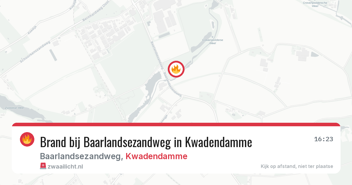 Brand bij Baarlandsezandweg in Kwadendamme — 19 apr 2026