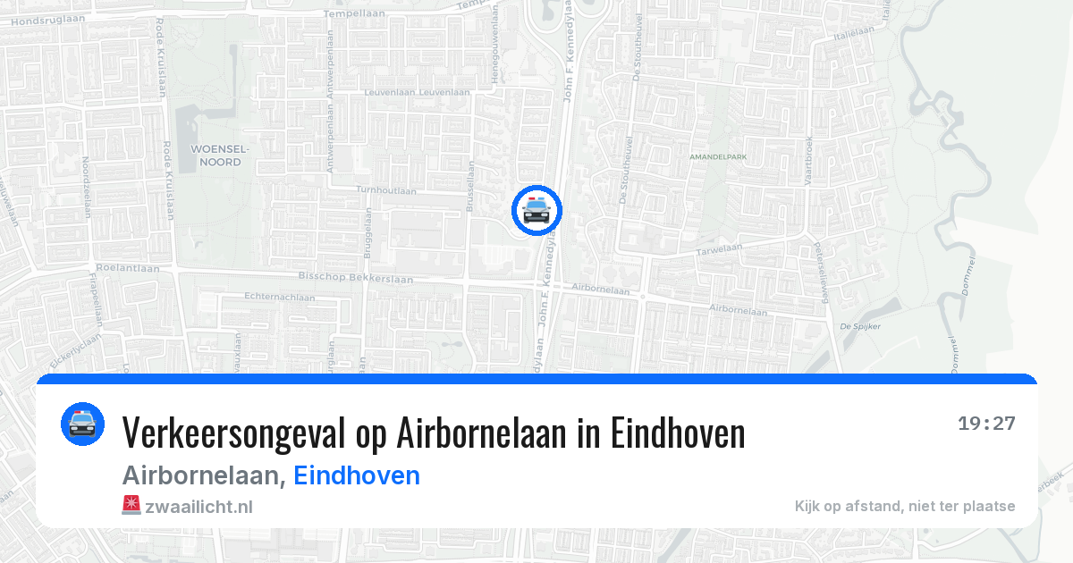 Verkeersongeval op Airbornelaan in Eindhoven — 3 mei 2026