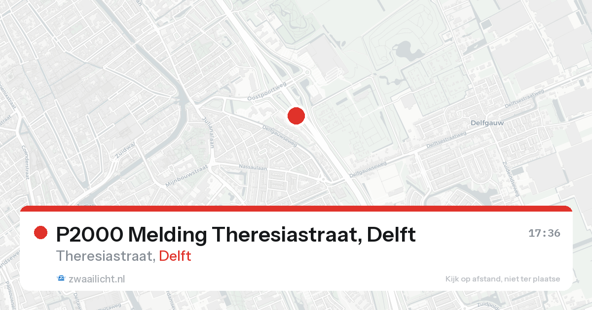 P2000 Melding Theresiastraat, Delft — 30 jan 2026