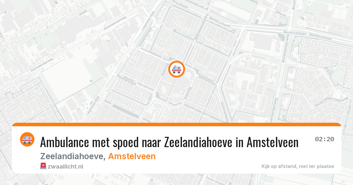 Ambulance met spoed naar Zeelandiahoeve in Amstelveen — 26 mei 2026