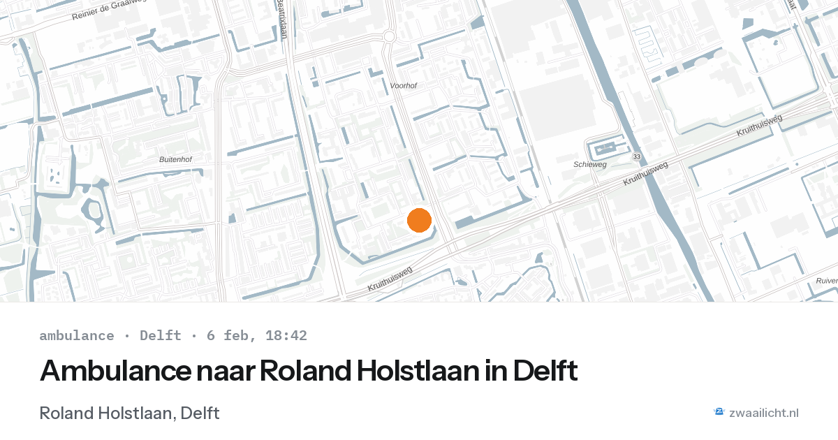 Ambulance naar Roland Holstlaan in Delft — 6 feb 2026