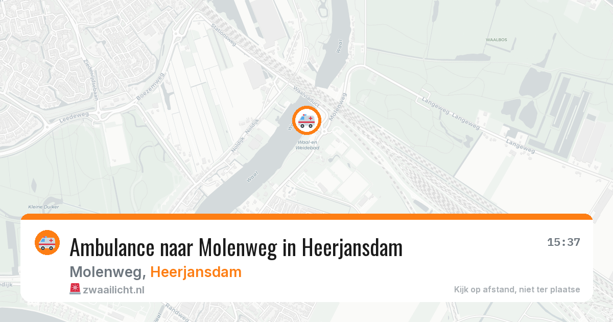 Ambulance naar Molenweg in Heerjansdam — 13 aug 2026