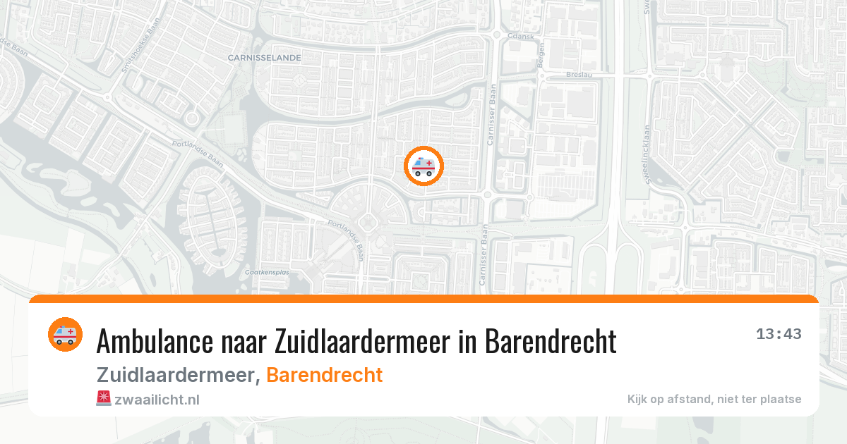 Ambulance naar Zuidlaardermeer in Barendrecht — 19 jun 2026