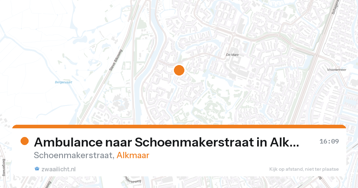 Ambulance naar Schoenmakerstraat in Alkmaar — 10 jun 2026
