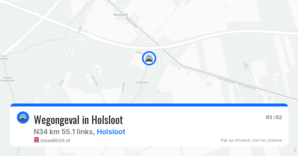 Wegongeval in Holsloot — 30 jun 2026