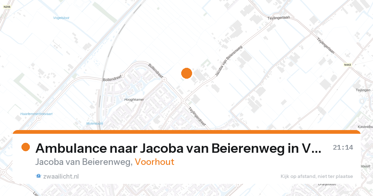 Ambulance naar Jacoba van Beierenweg in Voorhout — 27 aug 2026