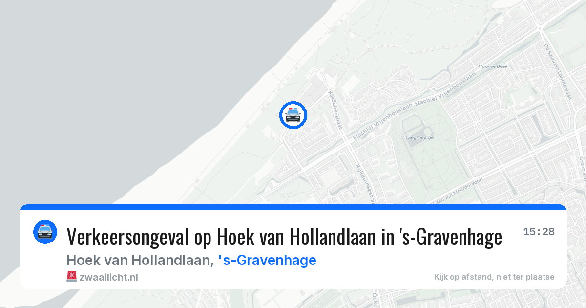 Verkeersongeval op Hoek van Hollandlaan in 's-Gravenhage — 16 mrt 2026