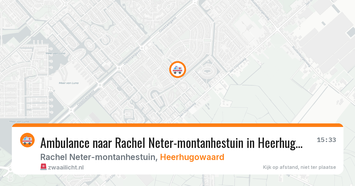 Ambulance naar Rachel Neter-montanhestuin in Heerhugowaard — 18 apr 2026