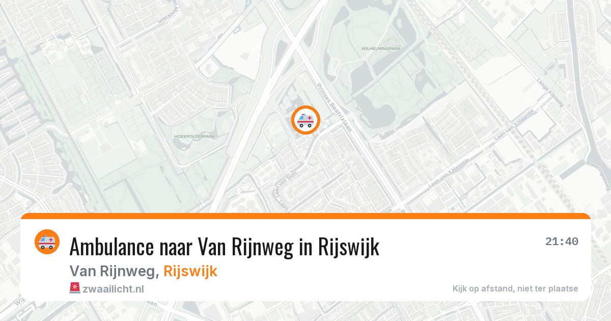 Ambulance naar Van Rijnweg in Rijswijk — 21 apr 2026