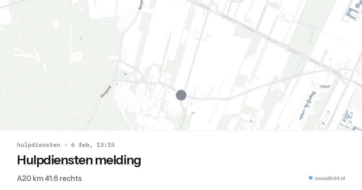 Hulpdiensten melding — 6 feb 2026 | 🚨 Zwaailicht.nl
