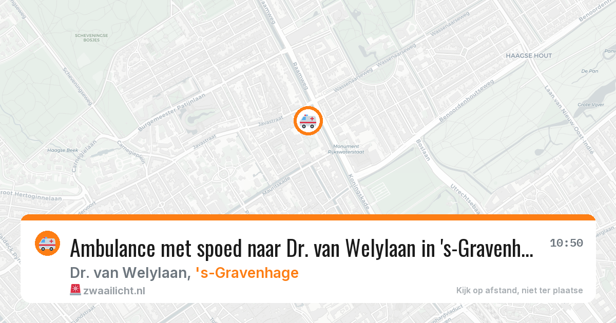 Ambulance met spoed naar Dr. van Welylaan in 's-Gravenhage — 4 apr 2026