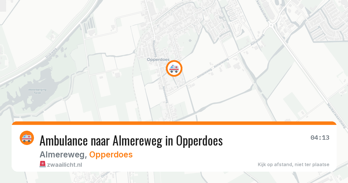 Ambulance naar Almereweg in Opperdoes — 12 mei 2026