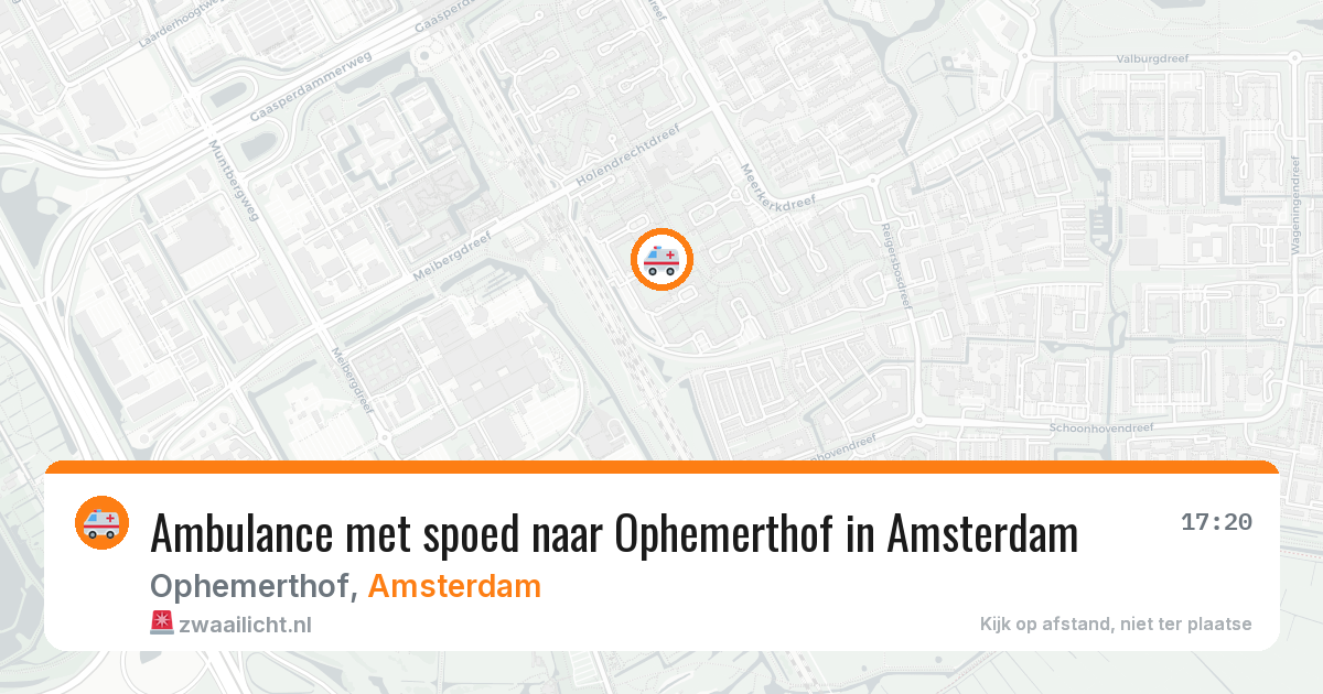 Ambulance met spoed naar Ophemerthof in Amsterdam — 10 jun 2026