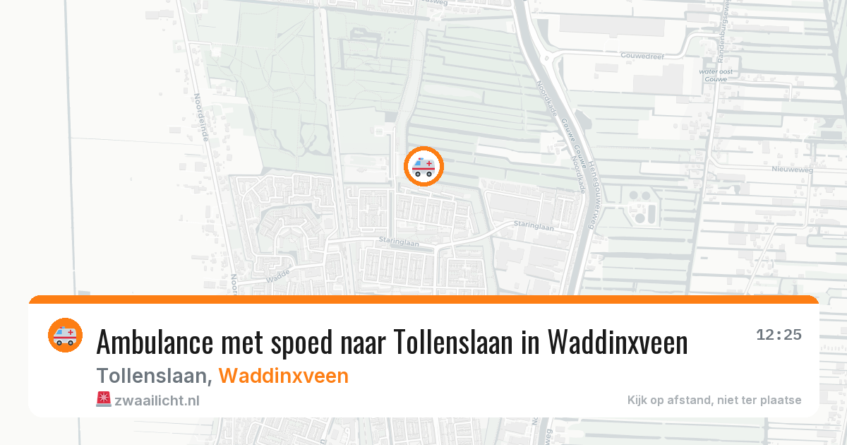 Ambulance met spoed naar Tollenslaan in Waddinxveen — 30 jun 2026