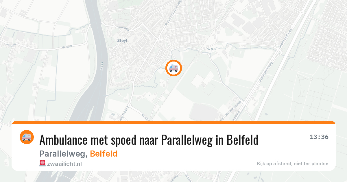 Ambulance met spoed naar Parallelweg in Belfeld — 6 jul 2026