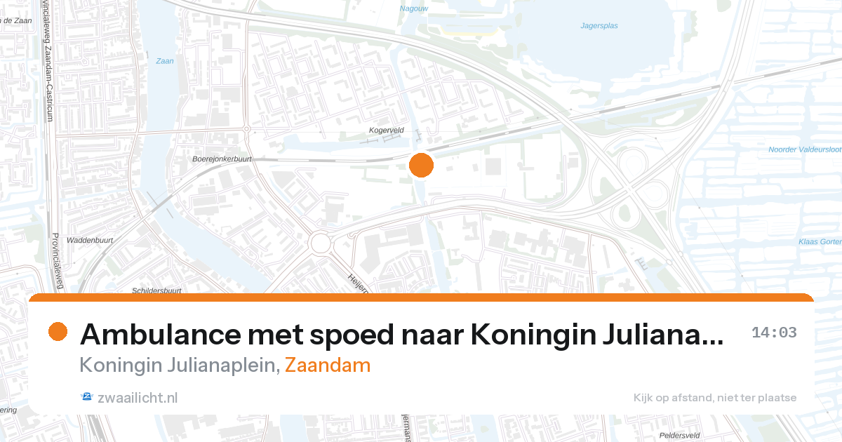 Ambulance met spoed naar Koningin Julianaplein in Zaandam — 11 jun 2026