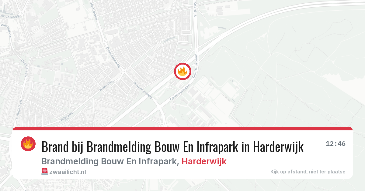 Brand bij Brandmelding Bouw En Infrapark in Harderwijk — 4 mei 2026