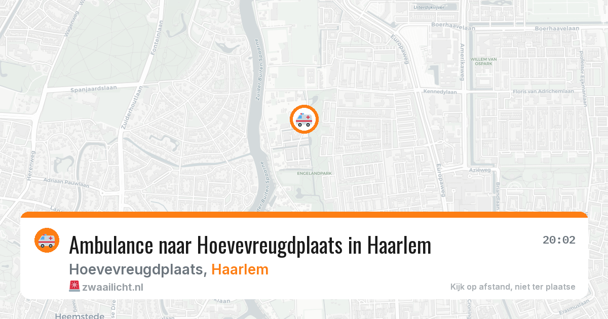 Ambulance naar Hoevevreugdplaats in Haarlem — 28 apr 2026