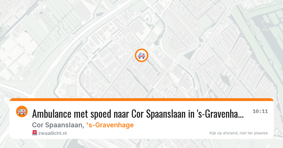 Ambulance met spoed naar Cor Spaanslaan in 's-Gravenhage — 22 feb 2026