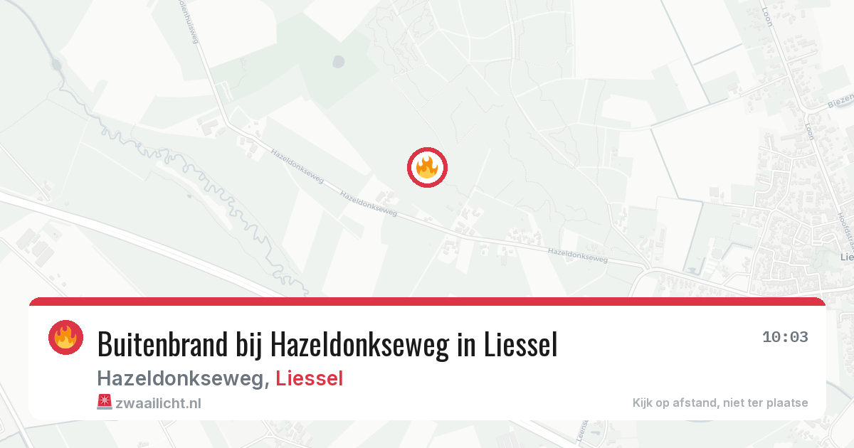 Buitenbrand bij Hazeldonkseweg in Liessel — 12 aug 2026