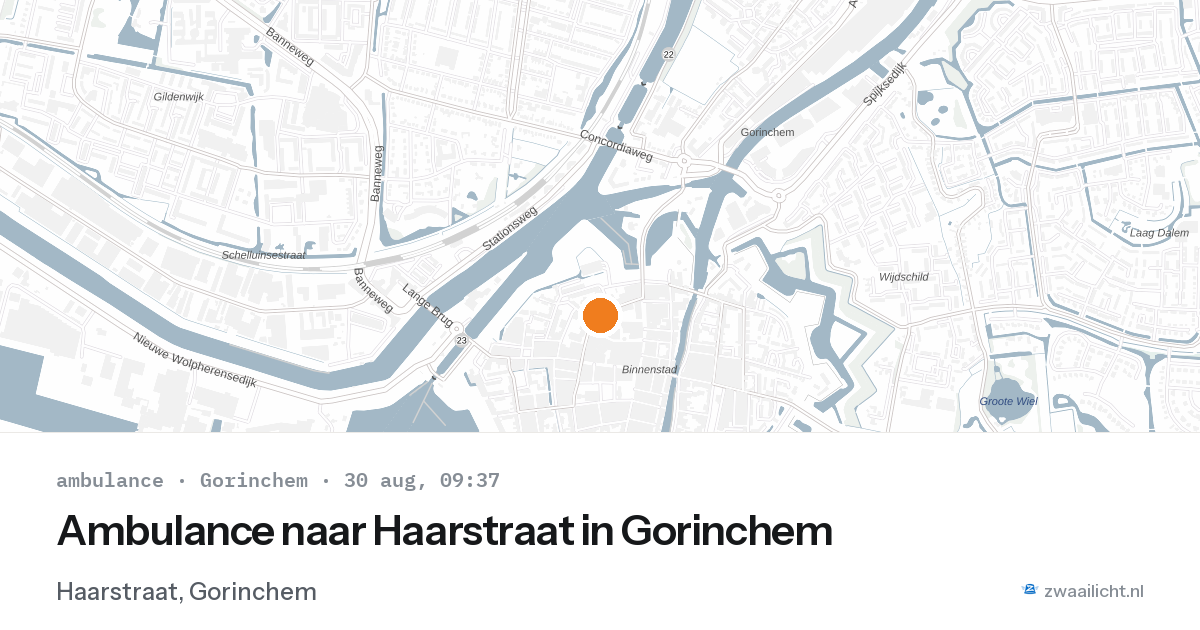 Ambulance naar Haarstraat in Gorinchem — 30 aug 2026