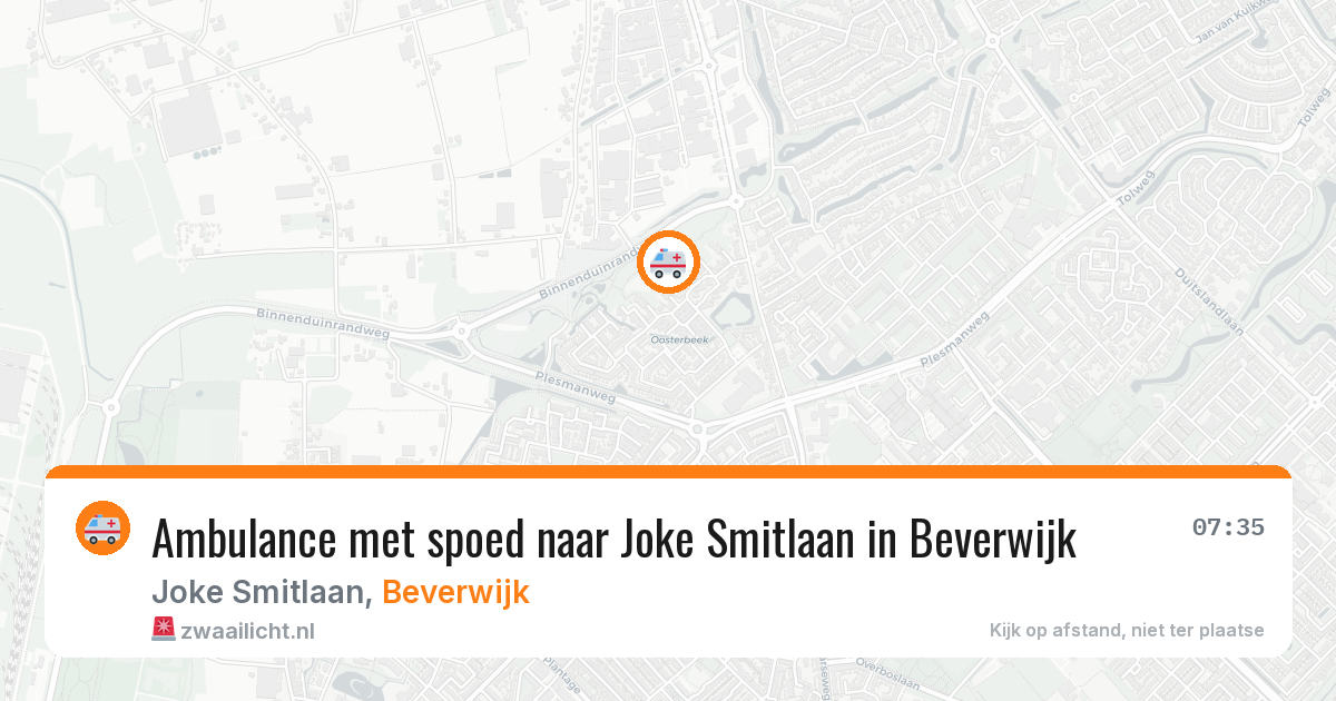 Ambulance met spoed naar Joke Smitlaan in Beverwijk — 27 jun 2026