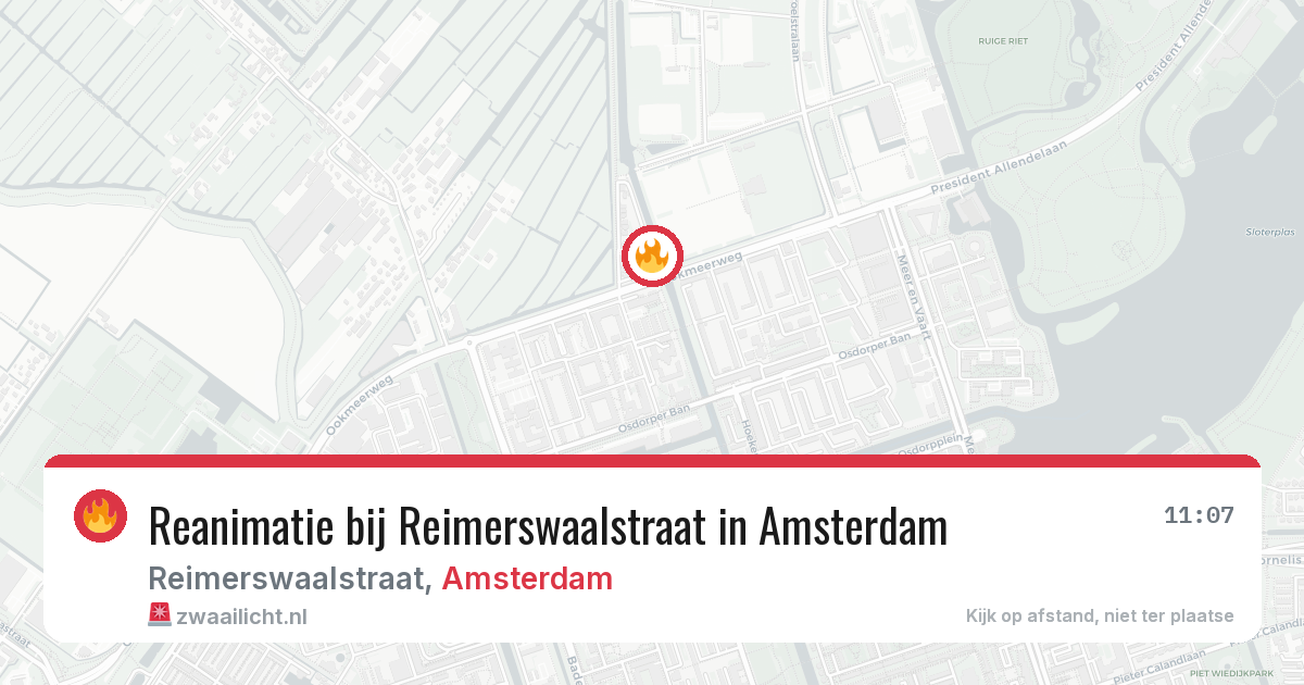 Reanimatie bij Reimerswaalstraat in Amsterdam — 8 feb 2026