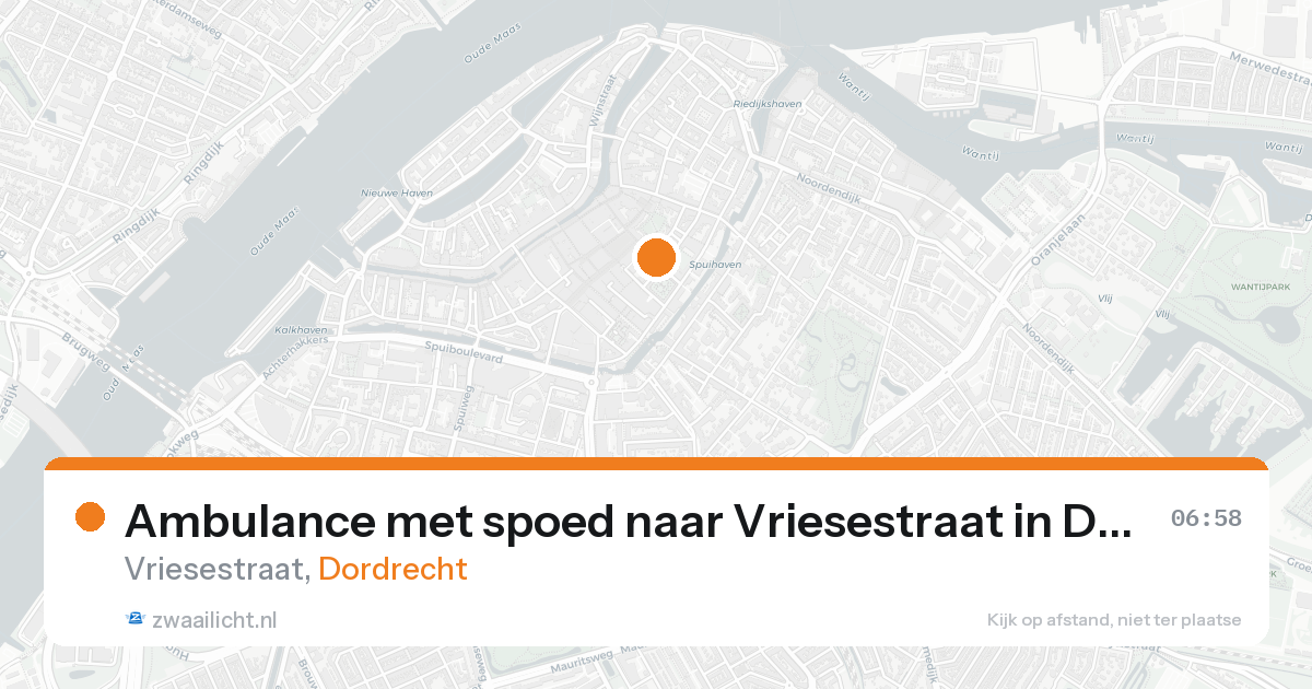 Ambulance met spoed naar Vriesestraat in Dordrecht — 28 mei 2026