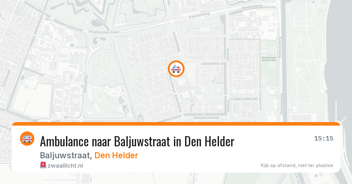 Ambulance naar Baljuwstraat in Den Helder — 1 aug 2026