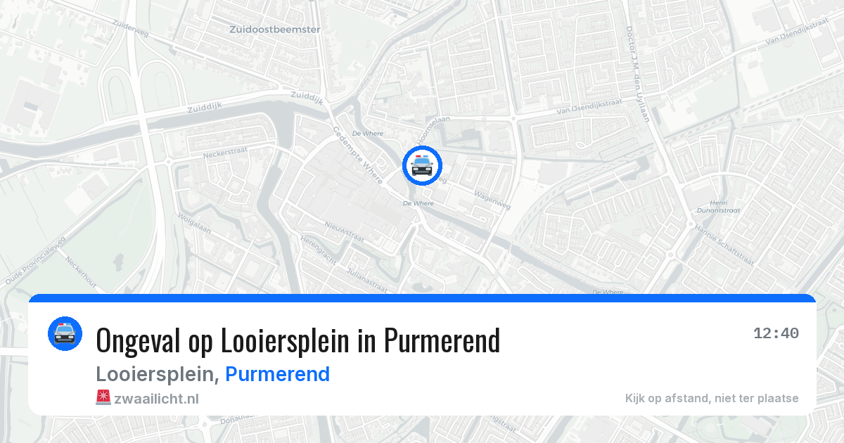 Ongeval op Looiersplein in Purmerend — 20 mrt 2026