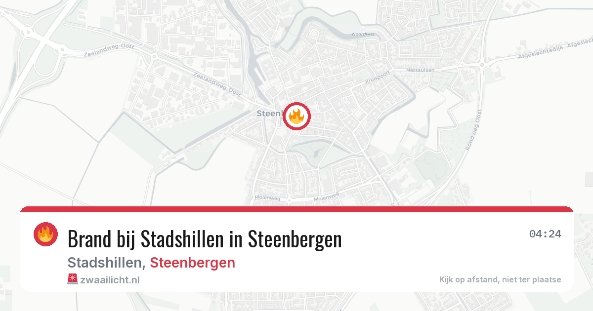 Brand bij Stadshillen in Steenbergen — 29 jun 2026