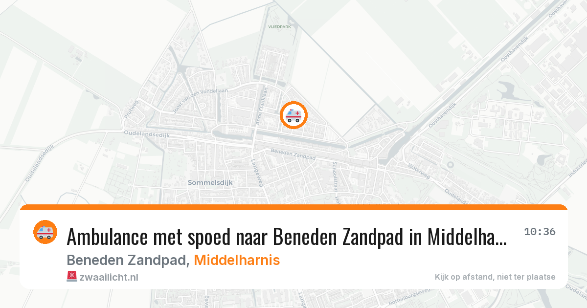 Ambulance met spoed naar Beneden Zandpad in Middelharnis — 9 jun 2026