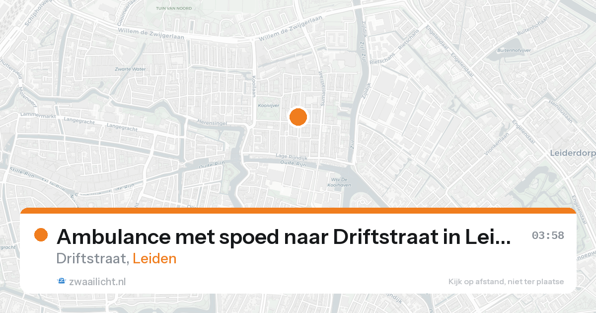 Ambulance met spoed naar Driftstraat in Leiden — 8 feb 2026