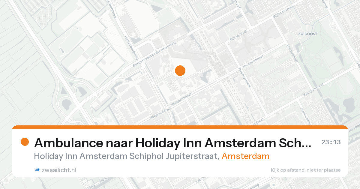 Ambulance naar Holiday Inn Amsterdam Schiphol Jupiterstraat in Amsterdam — 7 feb 2026