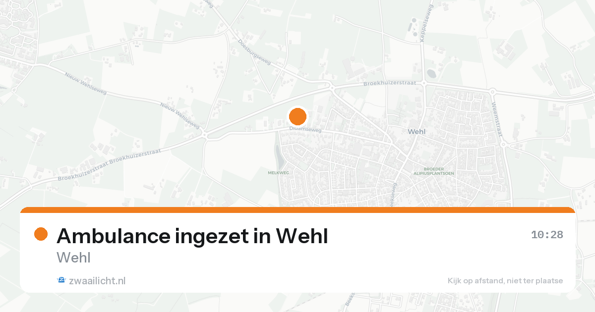 Ambulance ingezet in Wehl — 18 aug 2026
