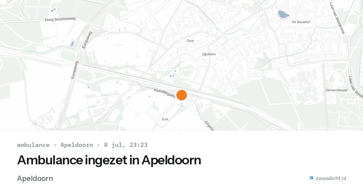 Ambulance ingezet in Apeldoorn — 8 jul 2026