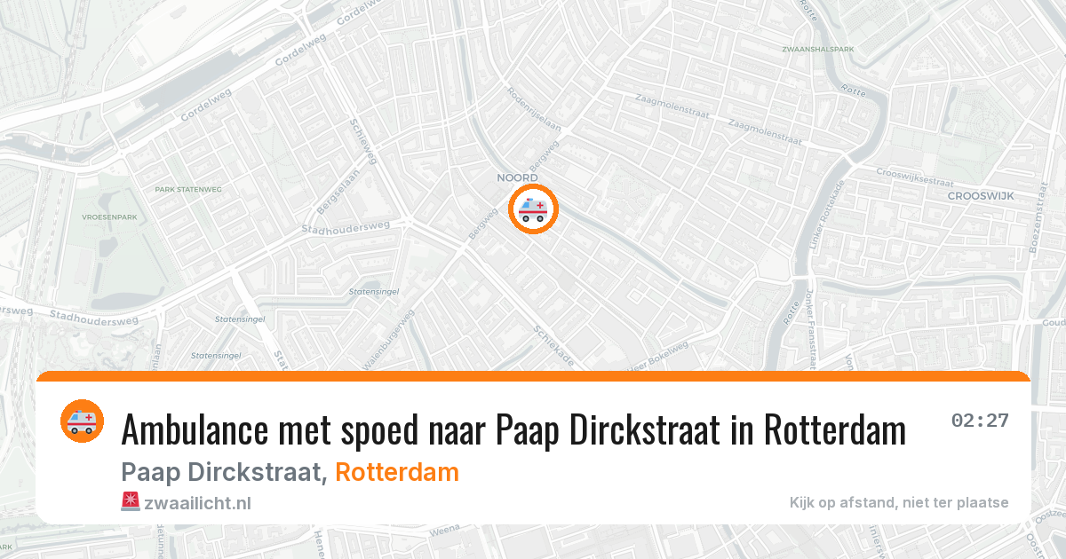 Ambulance met spoed naar Paap Dirckstraat in Rotterdam — 1 aug 2026