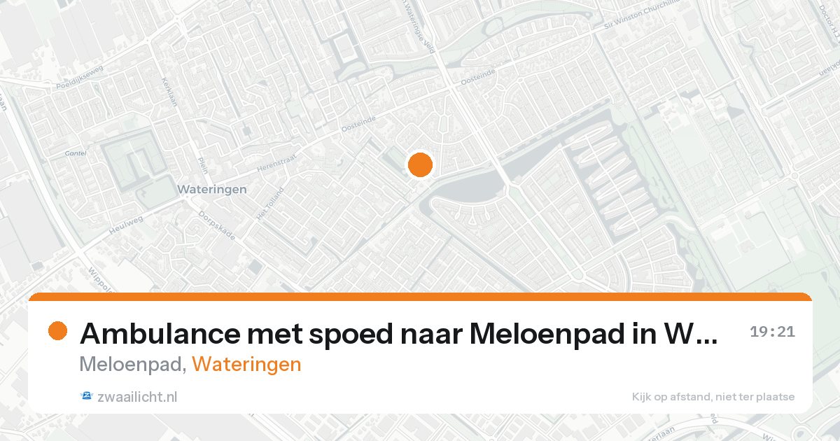 Ambulance met spoed naar Meloenpad in Wateringen — 19 aug 2026