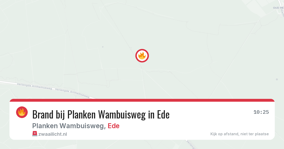 Brand bij Planken Wambuisweg in Ede — 22 apr 2026